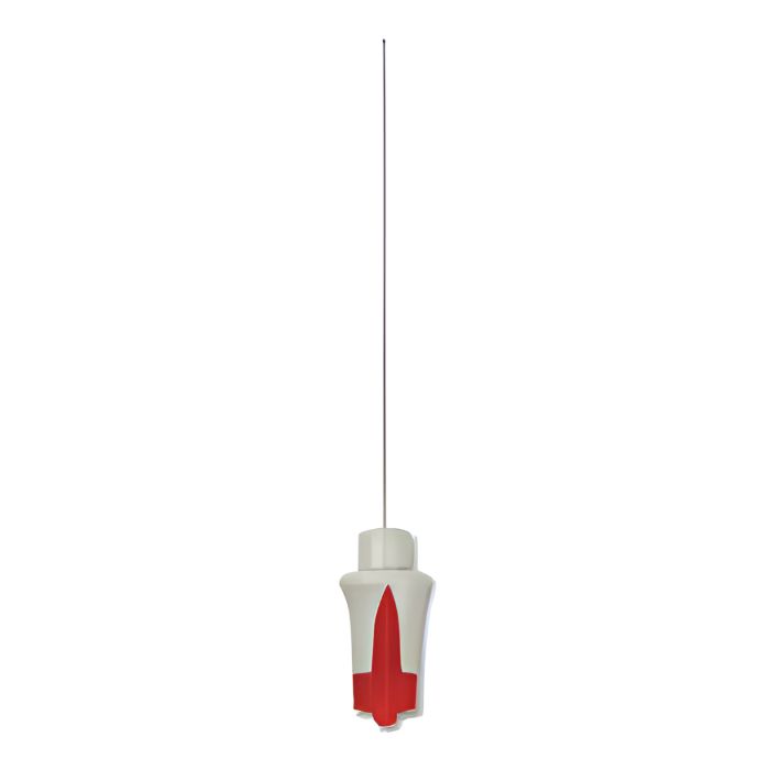 Electrodo de Aguja desechable para EMG Dantec® Roja 50 mm y 0,46 mm de diametro con 0,07mm², Caja c/25pz 