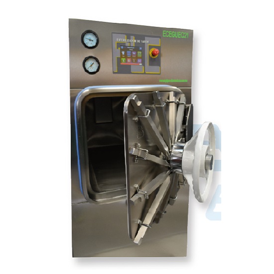 Autoclave rectangular de vapor autogenerado 110 litros 40x40x66 cm puerta deslizable