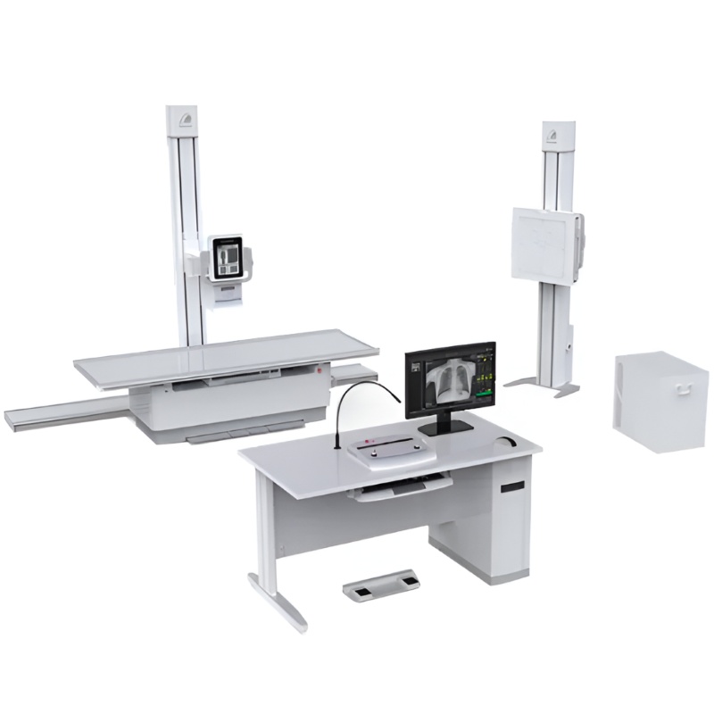 Equipo de Rayos X Digital mod. SLA-300 con Detector Dinamico Montado al Piso con Movimiento 