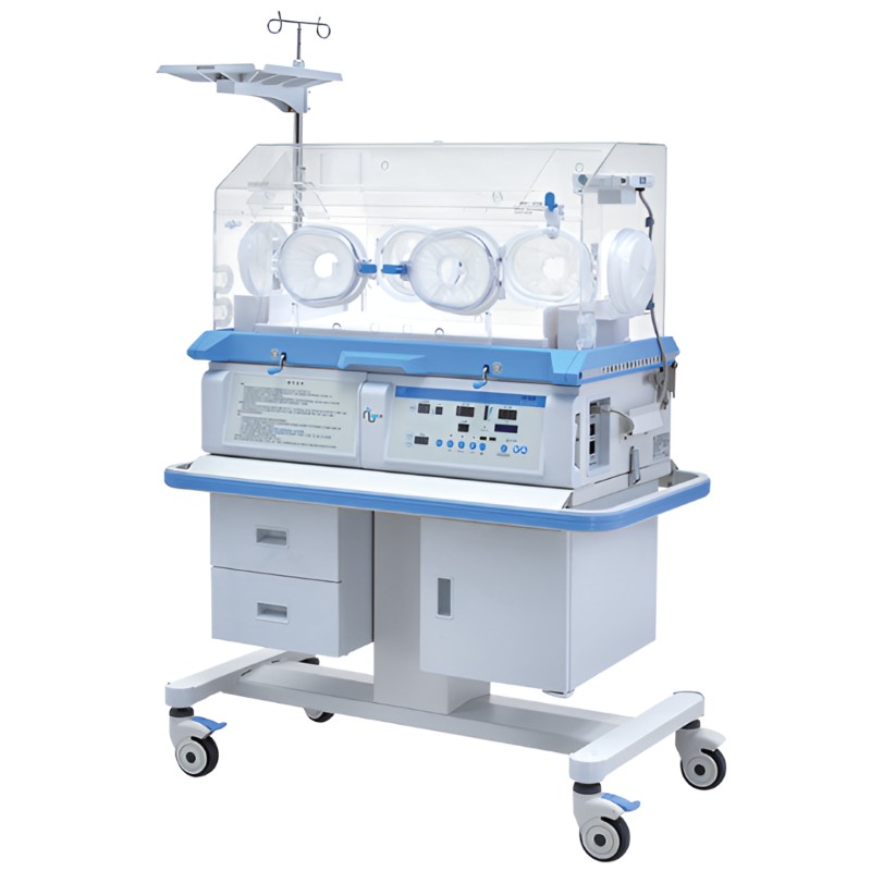 Incubadora Termica Neonatal mod. NK-10B con Altura Ajustable y Gabinete con Cajones
