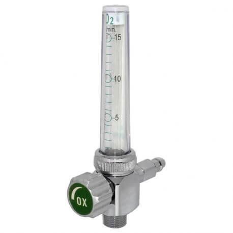 Flujómetro sencillo para Aire conexion Aramed 0-15 LPM cod. Sat 42271700