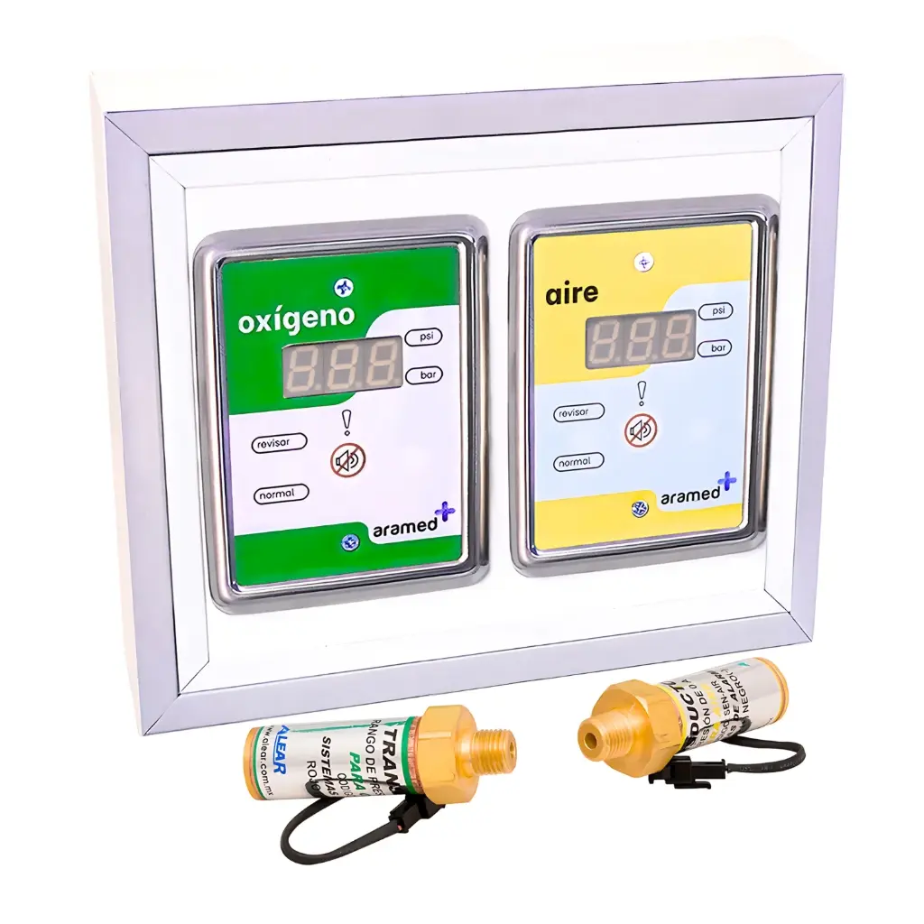 Alarma duplex oxigeno-aire digital empotrable (42191705) c/transductor c/u