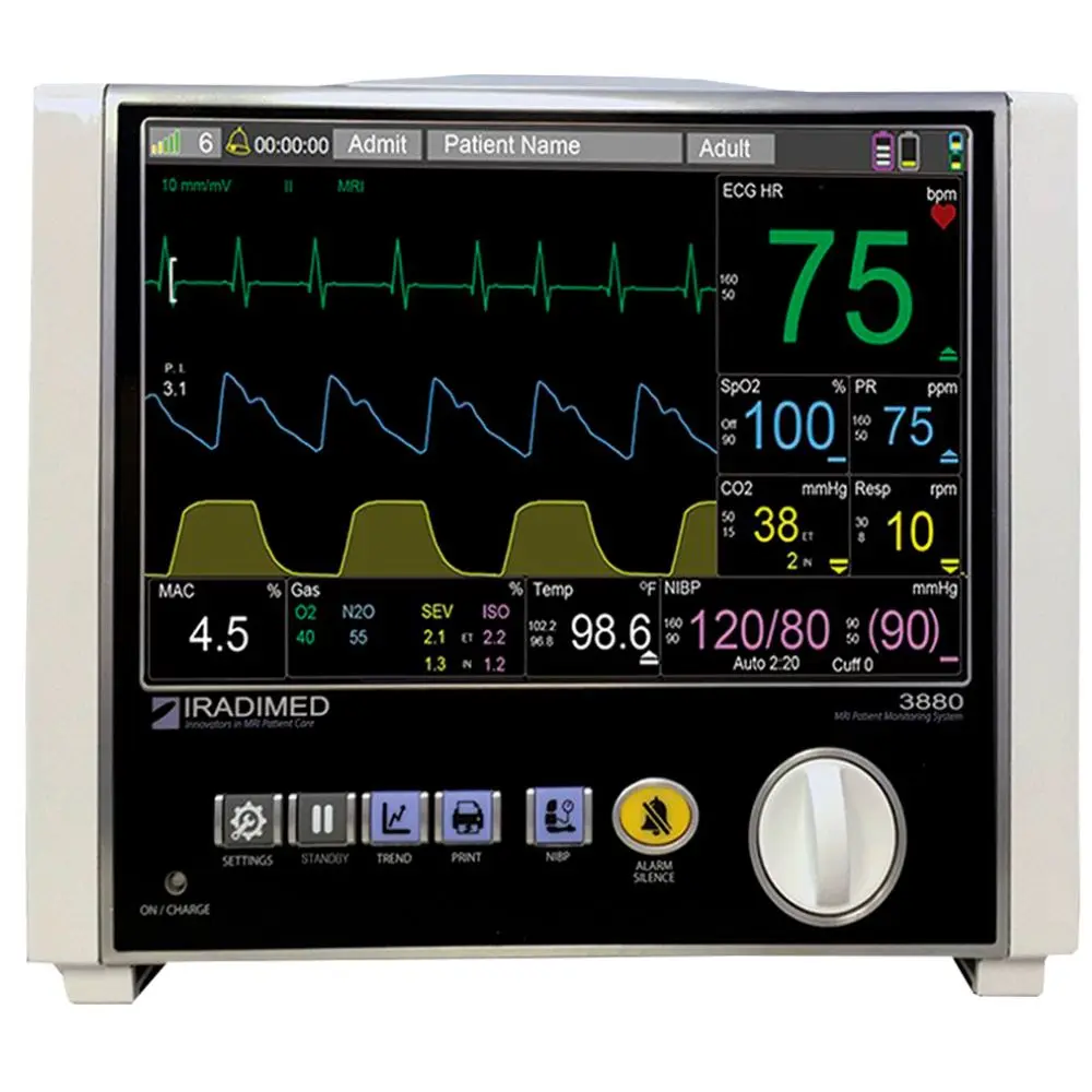 Monitor para paciente de signos vitales de 10.2" para MRI Standar, ECG, SPO2, NIBP, ETCO2