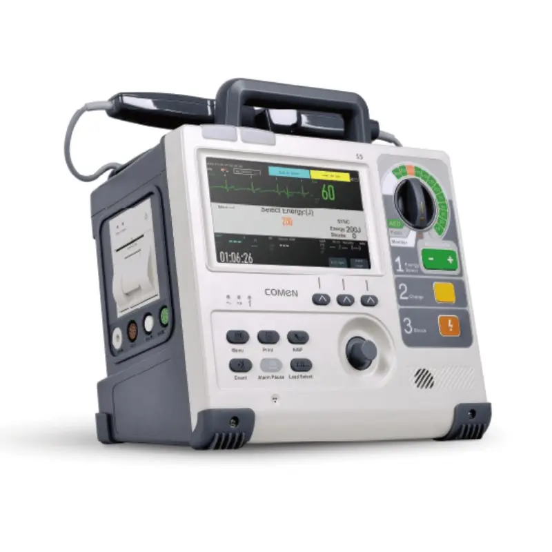Desfibrilador Monitor de 8.4", ECG, DEA, SpO2, NIBT, TEMP y Marcapasos 