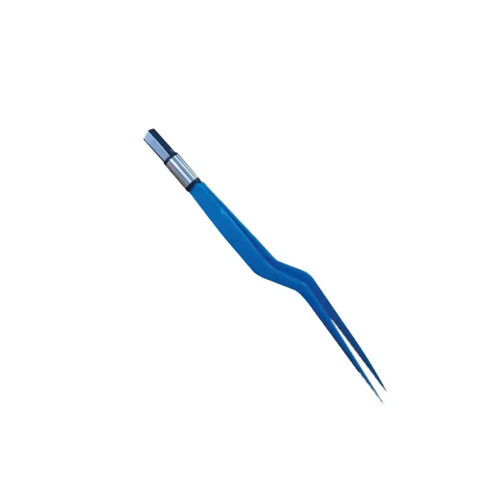 Pinza bipolar angulada de 20 cm TIP 1mm