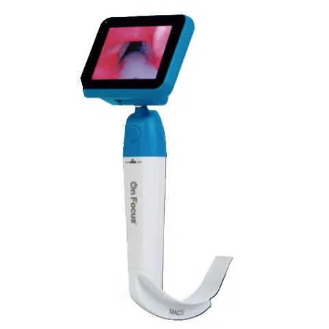 Videolaringoscopio portátil con 2 hojas W-BLADE y maletín rígido mod. Flex Blue Air