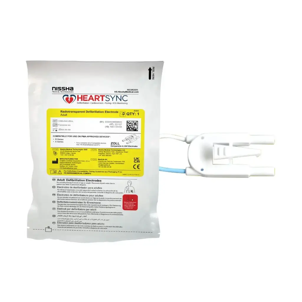 Parche electrodo adulto/pediatrico compatible con Zoll (D303)