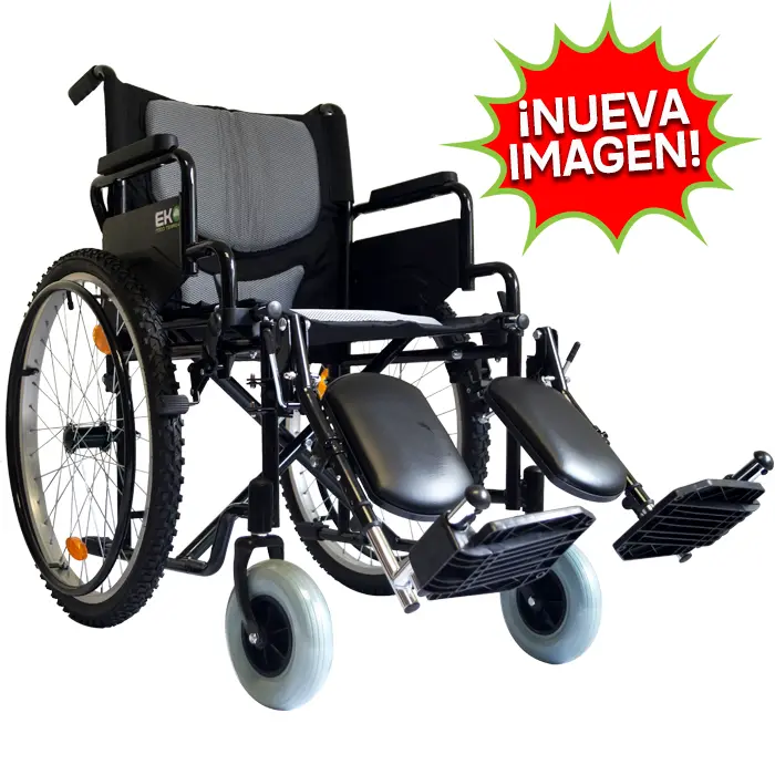 Silla de Ruedas TT Esmaltada 19" con elevapiernas
