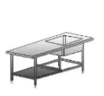 Mesa de 150 cm con fregadero izquierdo
