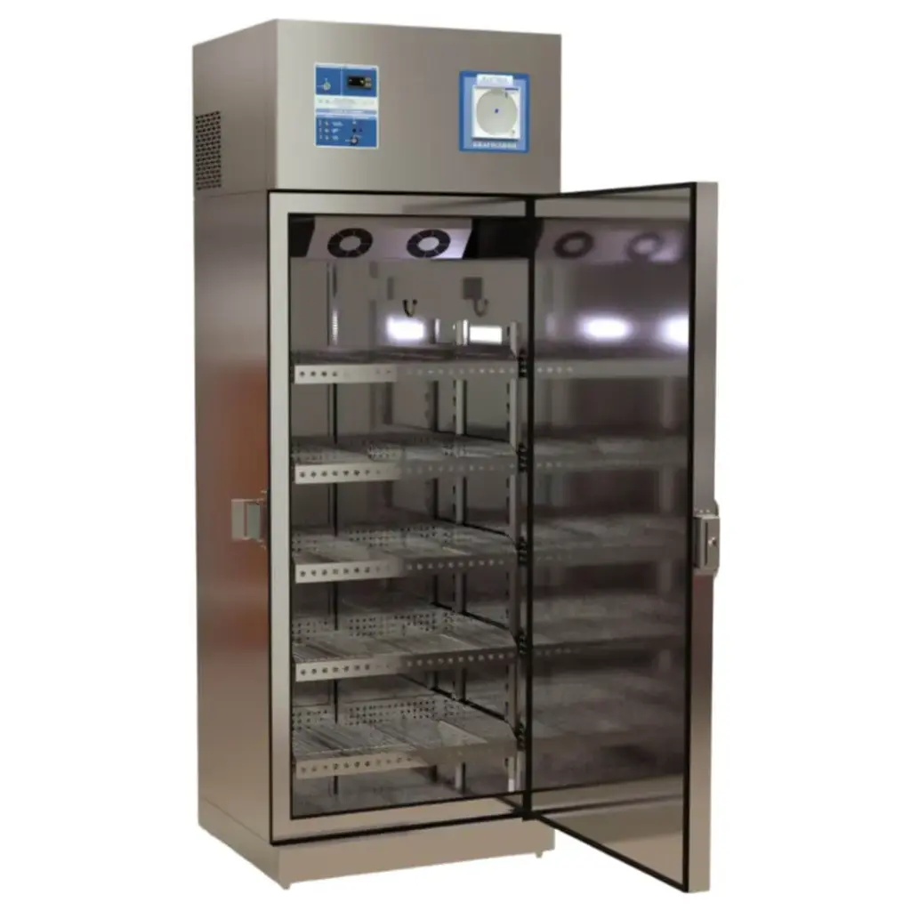 Refrigerador de acero inoxidable para banco de leche de 14 pies