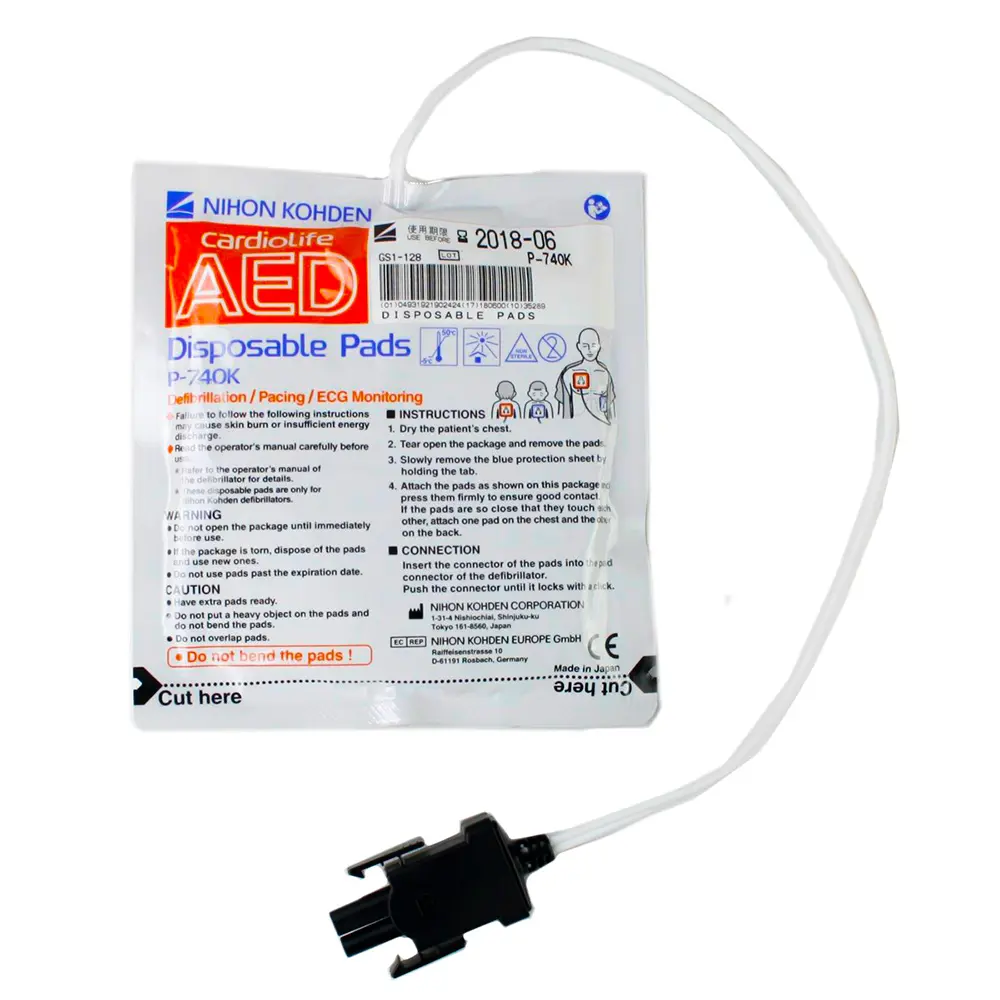 Parche electrodo desechable para desfibrilador adulto/pediatrico P740-K