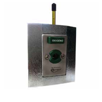 Toma de pared para Oxido Nitroso N₂O serie INOX 