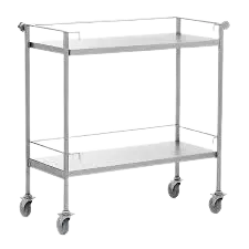 Carro auxiliar clinico inoxidable 304 en cubierta y 201 en estructura