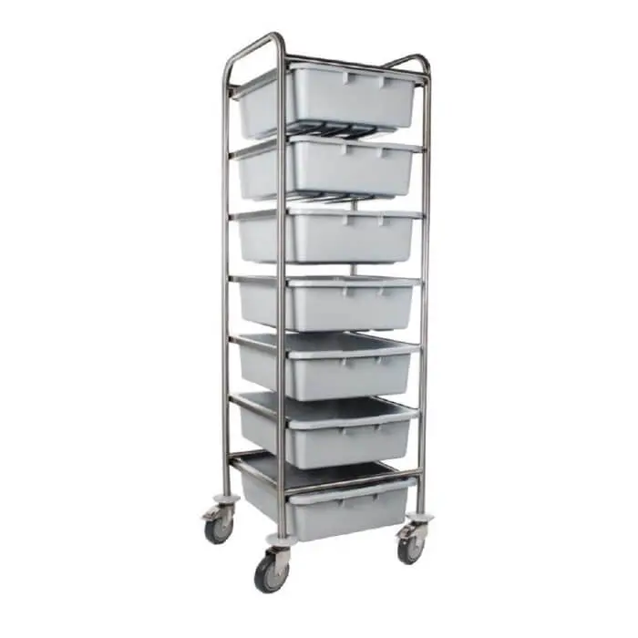 Carro de Traslado de Material Inoxidable T304 Gaveta 51x38x13