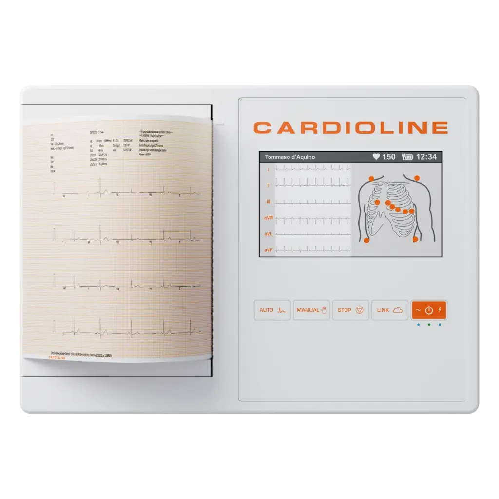 Electrocardiografo de 12 canales Mod. 200L config. Glasgow AHA