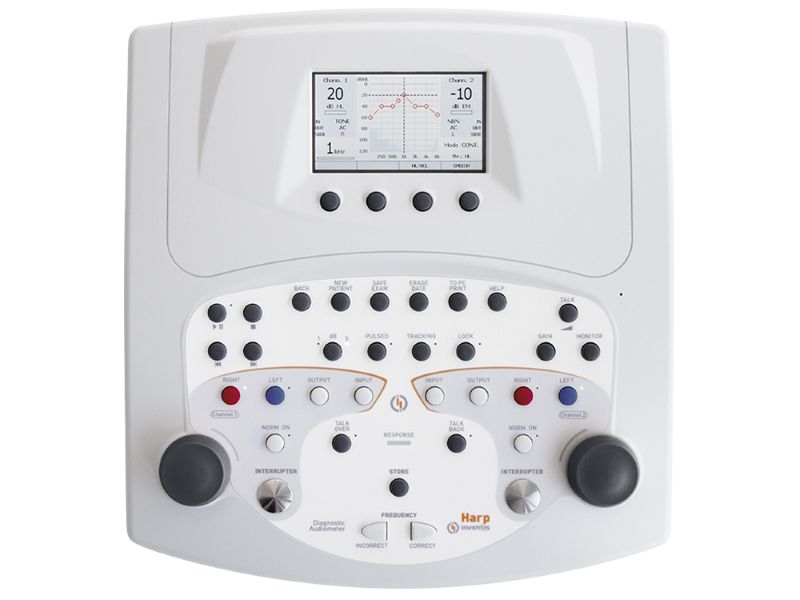 Audiometro de Diagnostico mod. Harp Basic Via Aerea, Via Osea y Logo Audiometria por Voz con Impresora Termica