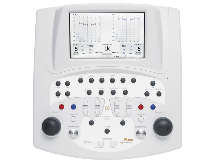 Audiometro Clinico Avanzado de 2 Canales mod. Piano Basic con Impresora Termica Integrada