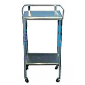 Mesa pasteur sin cajon de acero inoxidable con llantas de gel 60x40x100cm. 