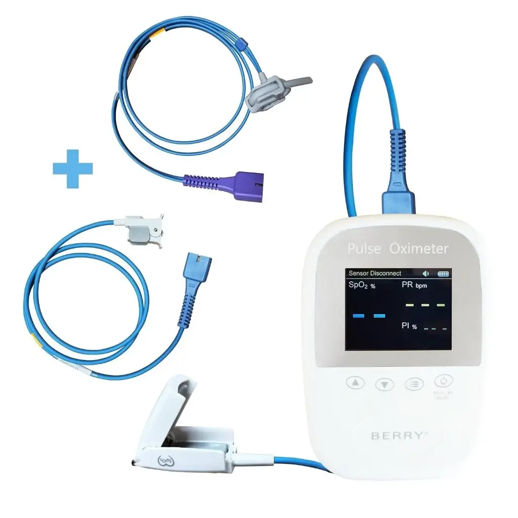 Oximetro LED con sensor para neonatal, pediatrico y adulto