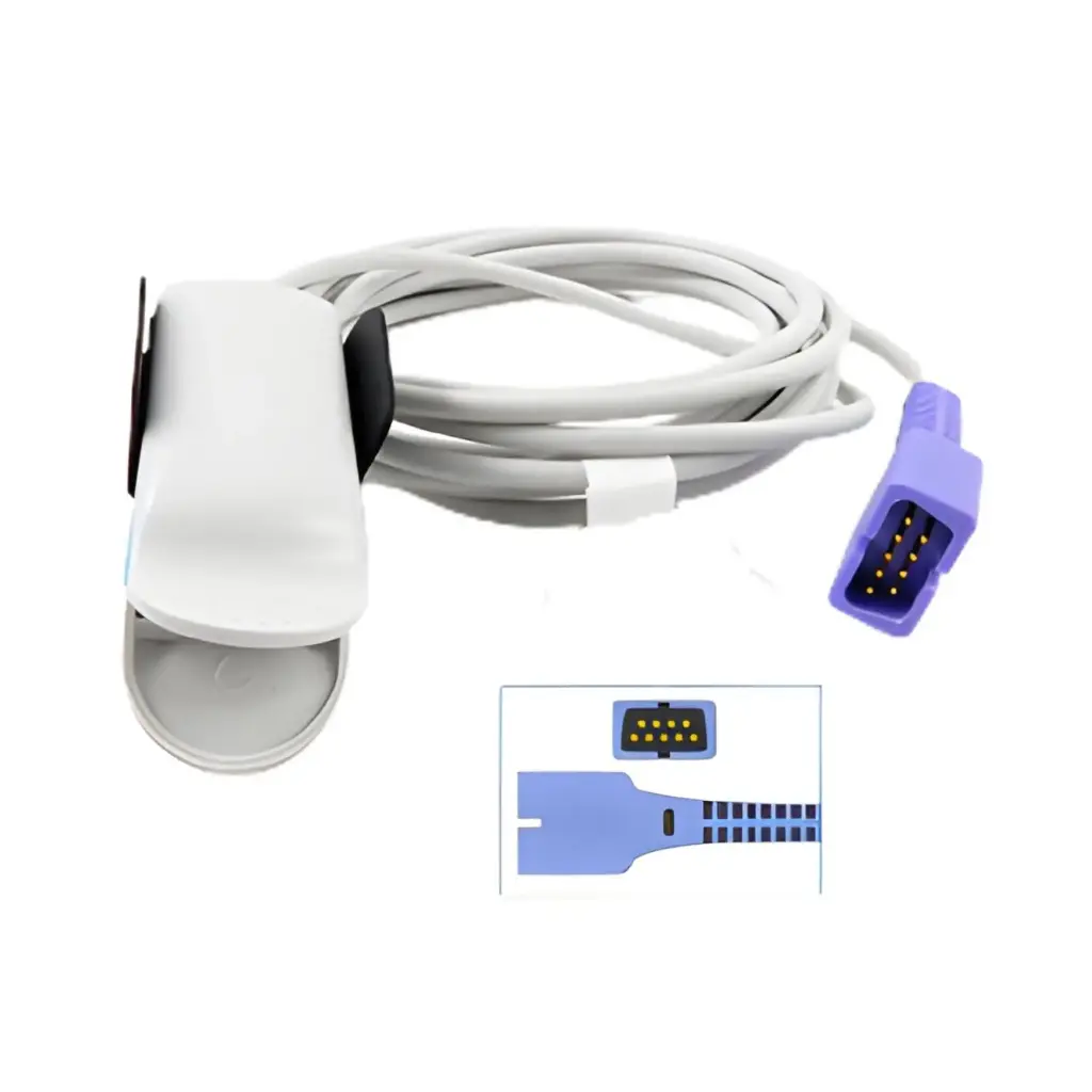 SPO2 Reusable adulto de 3m, clip compatible con Nellcor Oximax DB9