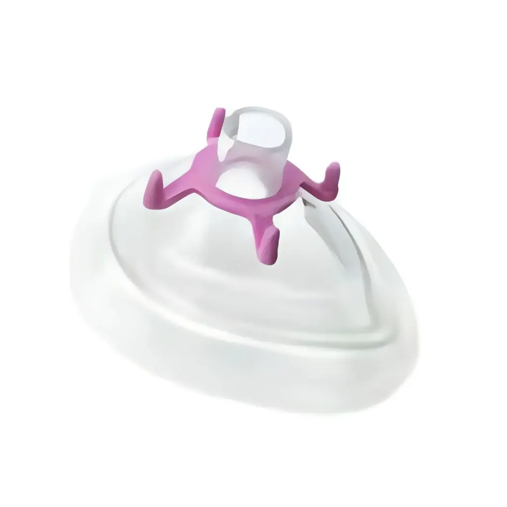Mascarilla facial infantil con cojín de aire (rosa) caja c/10pzs