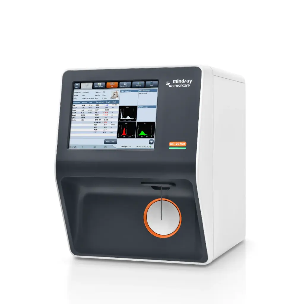 Analizador de Hematología Veterinario Mod. BC-20VET linea Orange Label