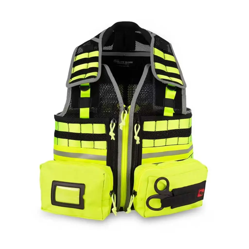 Chaleco tecnico de emergencias sanitarias (TES) amarillo S/M Mod. E-Vest