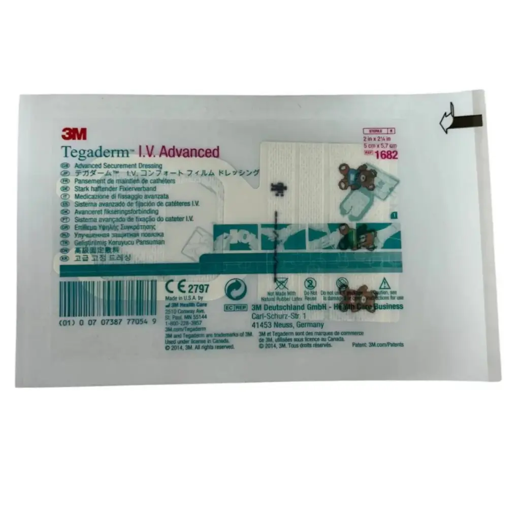 Aposito Tegaderm IV advance pediatrico 5x5.7cm caja c/100pzs