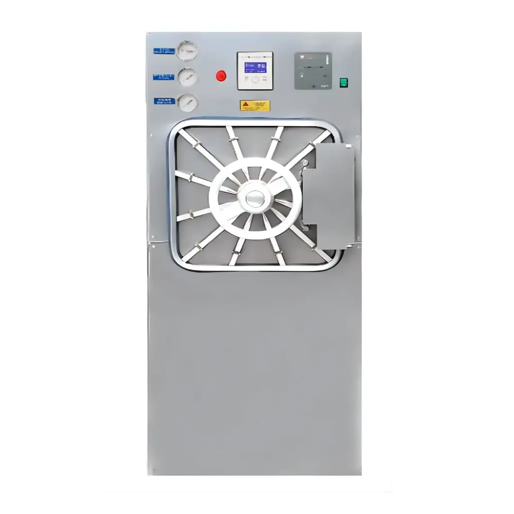 Esterilizador puerta abatible de vapor directo 249.2L control PLC Mod. AZTECA A-240
