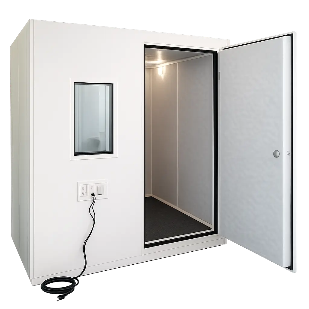 Cabina sonoamortiguada para audiometria 200x180x220 atenuación 40/50 dB SPL (incluye empaque)