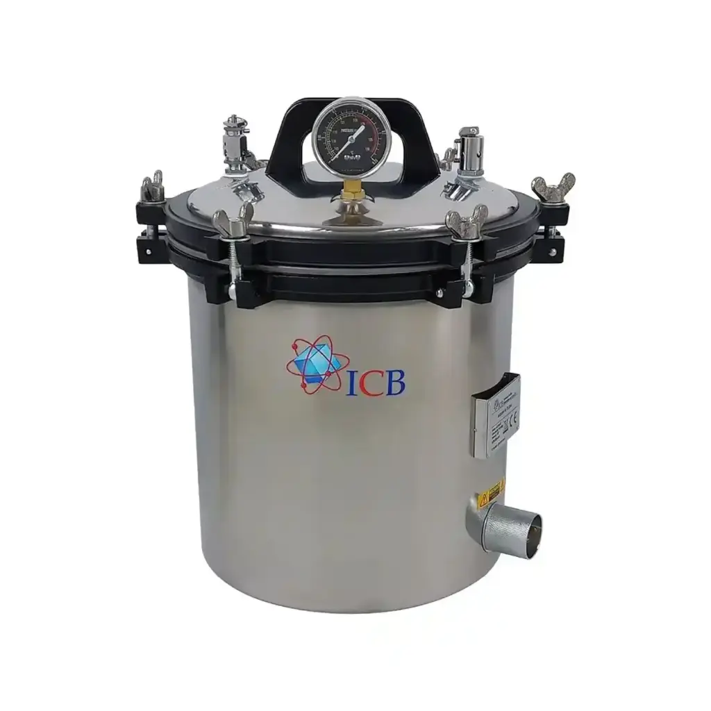 Autoclave de 18lts, con llave mariposa, placa tamiz y tambor