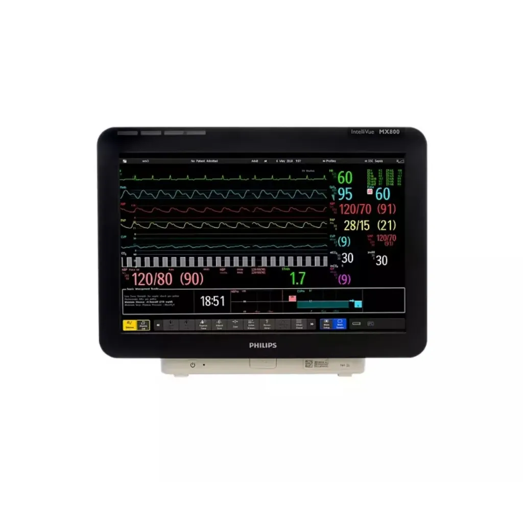 Monitor de signos vitales MX850 con rack para modulos e impresora