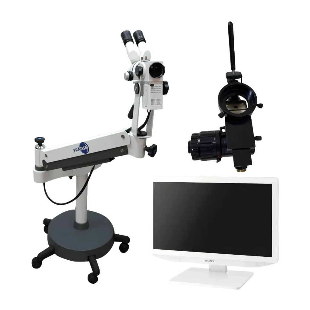 Sistema integral de colposcopia óptica y microcirugía láser con monitor