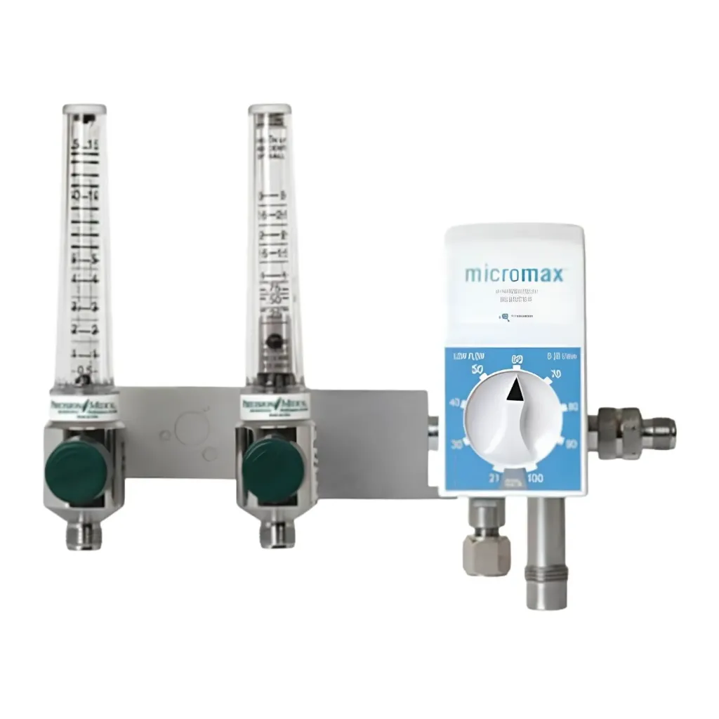 Micro max mezcladora de aire/oxigeno de bajo flujo