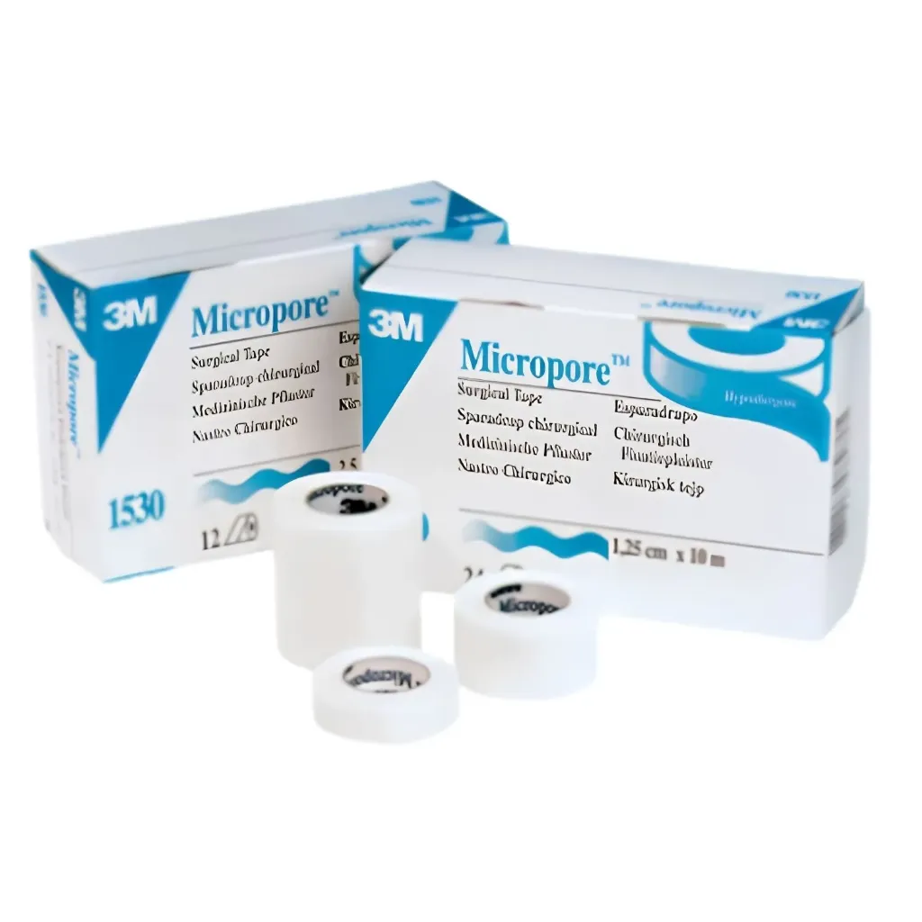 Cinta quirúrgica Micropore Blanco 7.5cm x 9.14m caja c/4pzs
