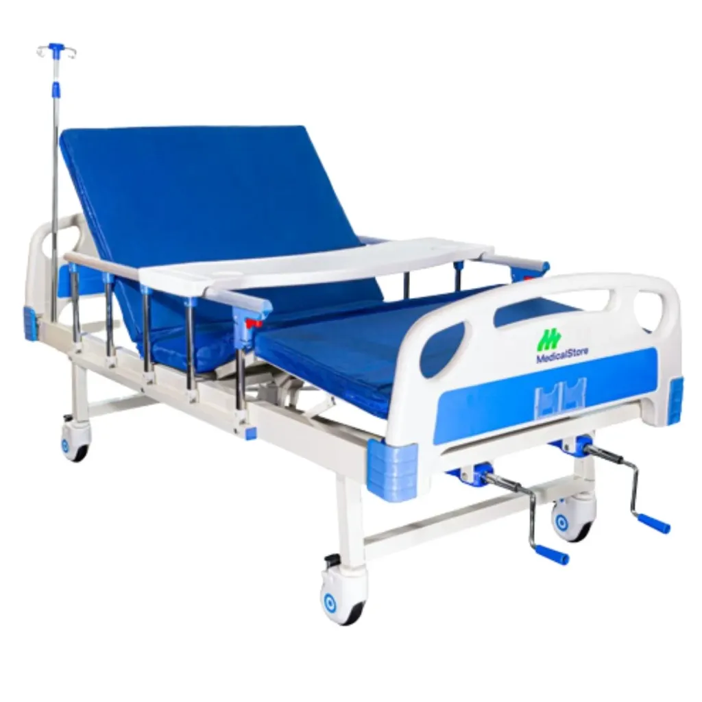 Cama Hospitalaria Manual con Colchón Seccionado