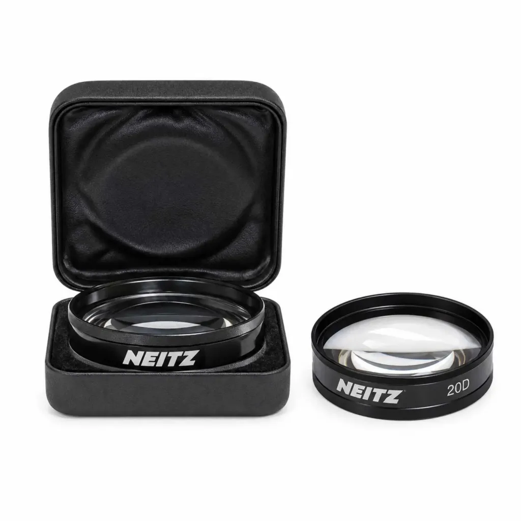 Lente asférica de visualización 20D para oftalmoscopio binocular indirecto Mod. 10-A