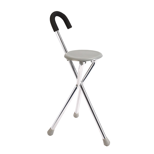 Baston con Asiento Color Plata