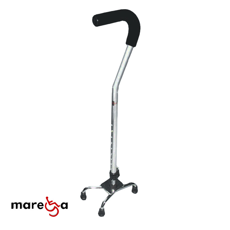 Baston de 4 apoyos con Extension Tipo Cuello de Ganso