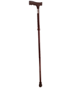Baston de Aluminio Plegable Color Bronce con Mango Aleman de Plastico 