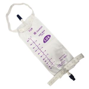 Bolsa recolectora de orina para pierna cinturón integrado 600ml caja c/50 piezas