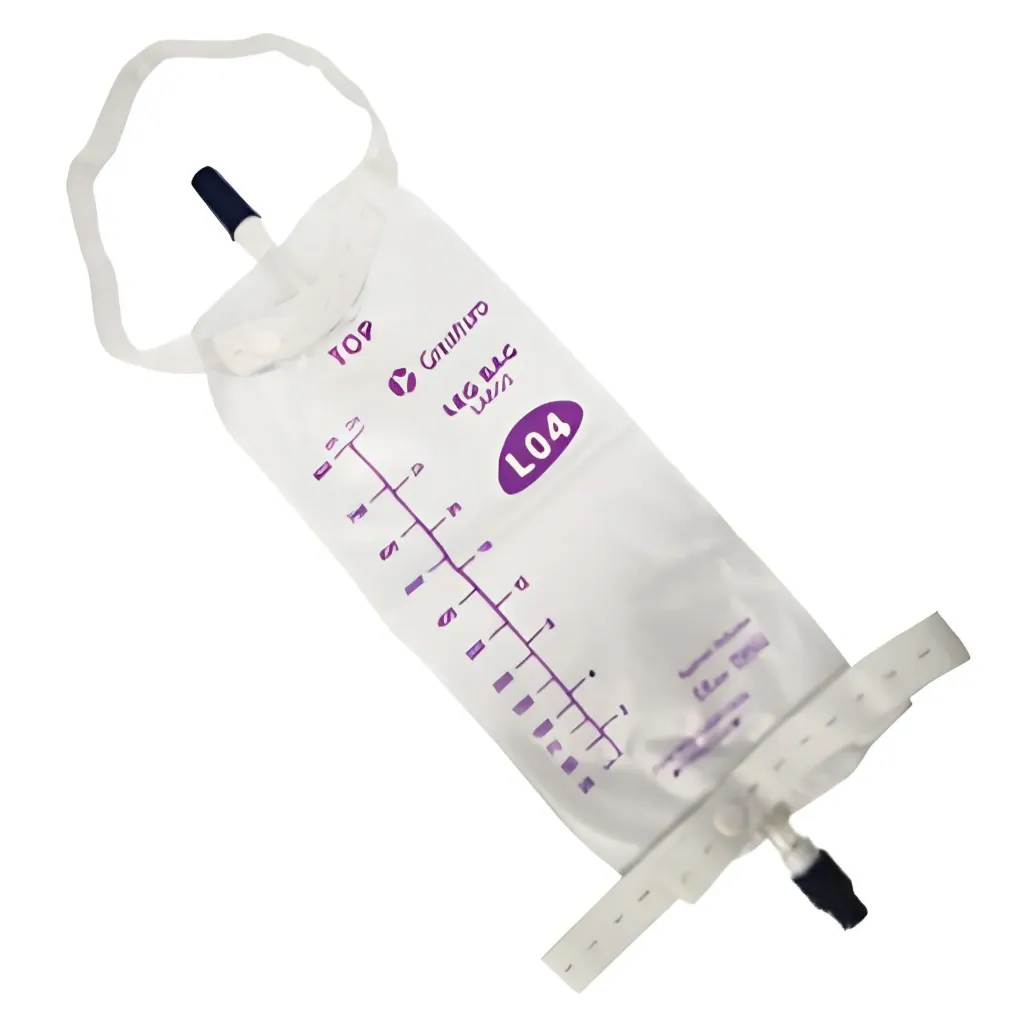 Bolsa recolectora de orina para pierna cinturón integrado 600ml caja c/50 piezas