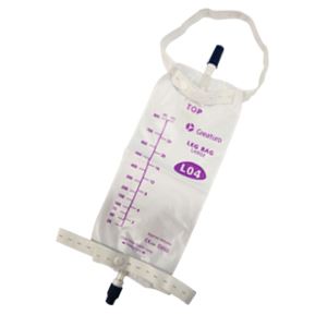 Bolsa recolectora de orina para pierna cinturón integrado 800ml caja c/50 piezas