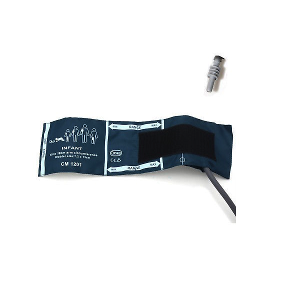 Brazalete reusable infante una via, 10-19 cm, con conector