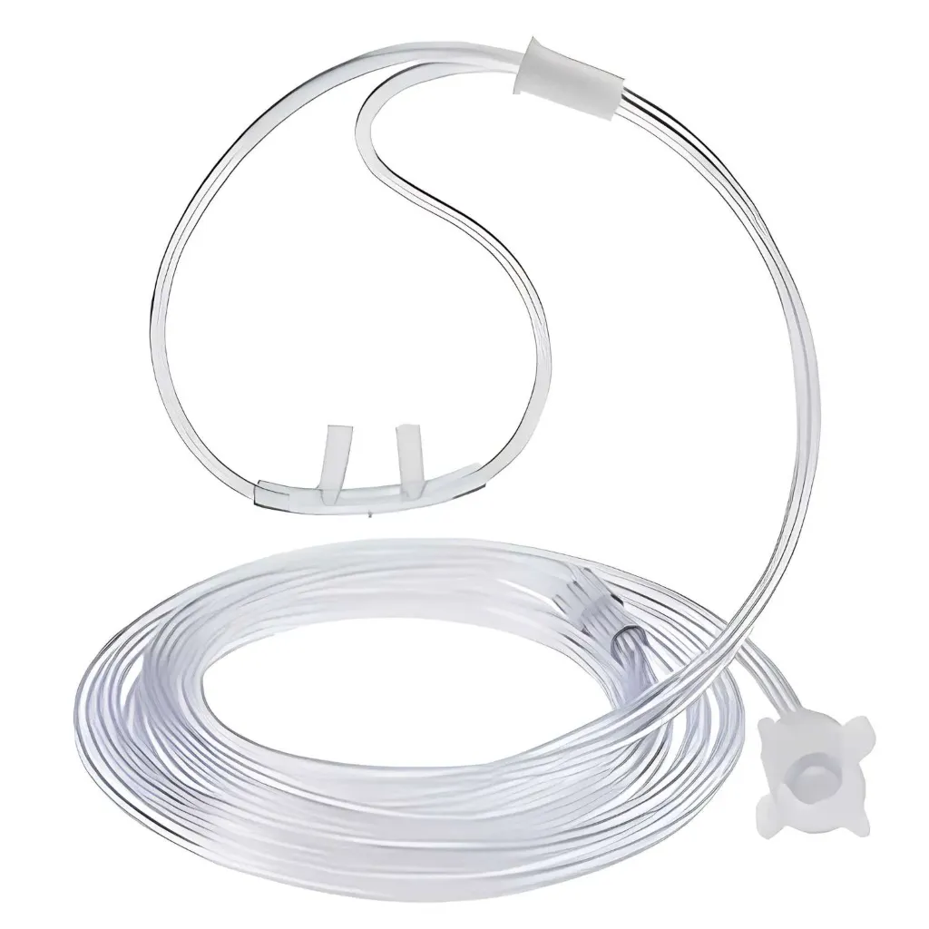 Cánula BI-FLO con tubo para oxígeno de 2.1 mts y línea de muestreo de CO2 con conector Luer Hembra
