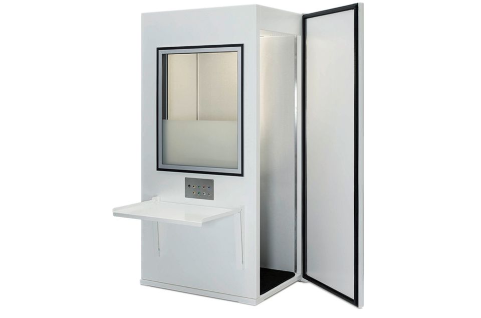 Cabina Sonoamortiguada para Audiometria mod. MINI 82.7 x 99 x 196.3 con ruedas