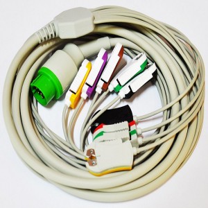 FL-Cable de paciente de 10 puntas para desfibrilador DG 5000