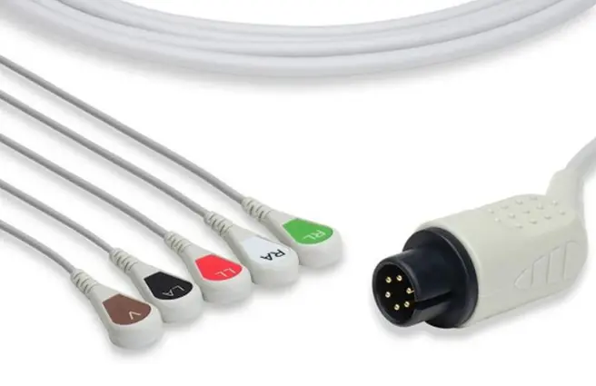 Cable para ECG de 5 puntas unidas compatible con Mindray terminacion snap