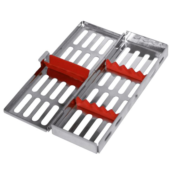 Charola para esterilizar instrumental con soporte interno 21x6.5x2.2 cm