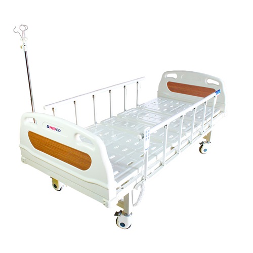 Cama para hospital electrica con 2 posiciones y barandales de aluminio